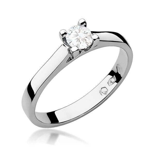 Pierścionek Diament 0,20ct białe złoto 375