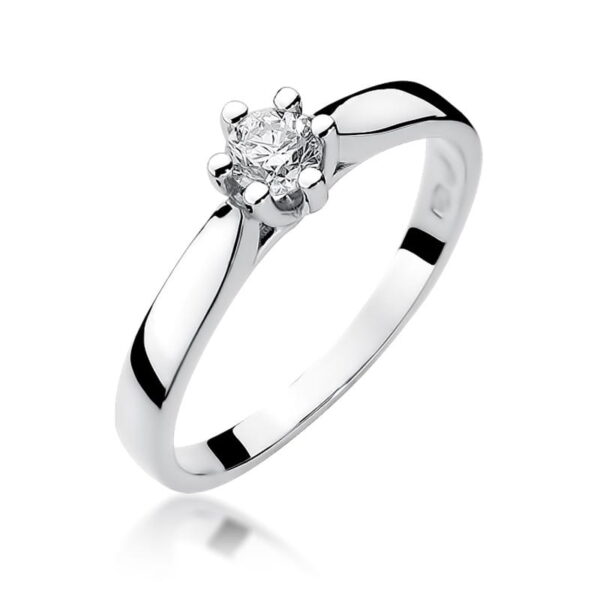 Pierścionek Diament 0,25ct białe złoto