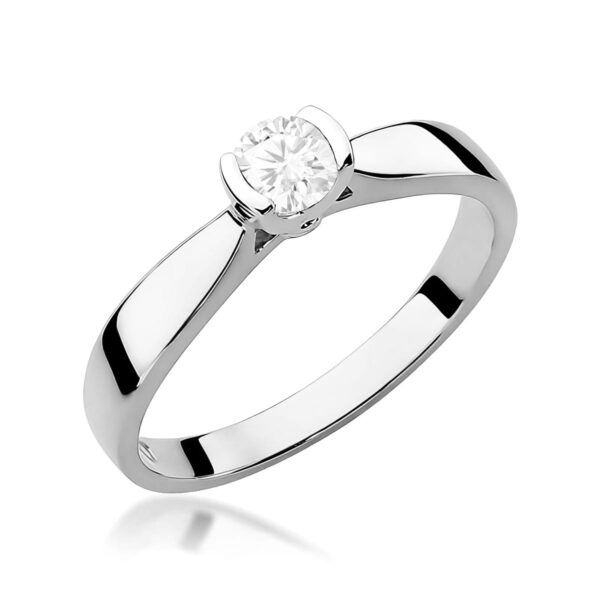 Pierścionek Diament 0,25ct białe złoto