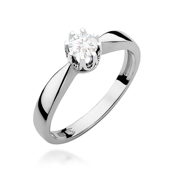 Pierścionek Diament 0,25ct białe złoto