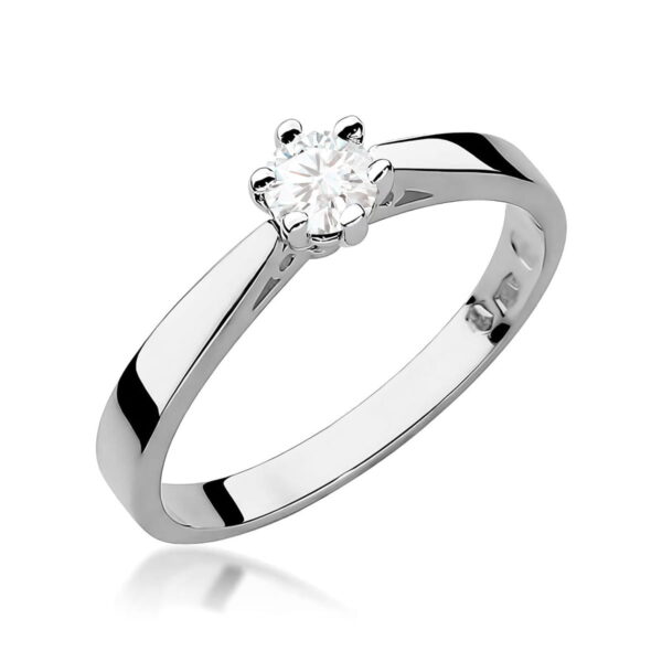 Pierścionek Diament 0,25ct białe złoto
