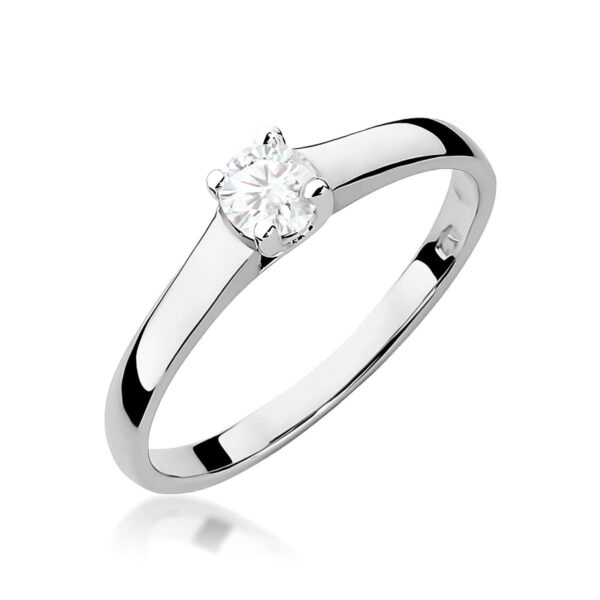 Pierścionek Diament 0,20ct białe złoto