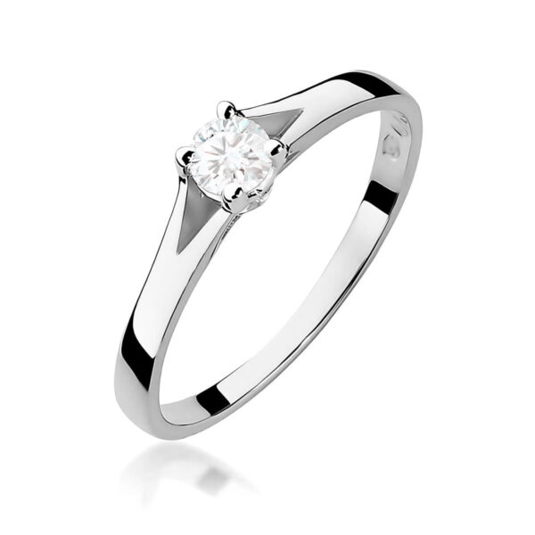Pierścionek Diament 0,20ct białe złoto