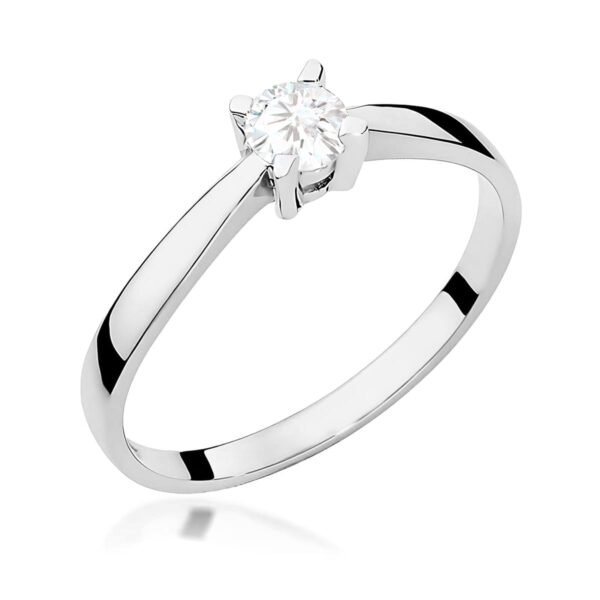 Pierścionek Diament 0,20ct białe złoto