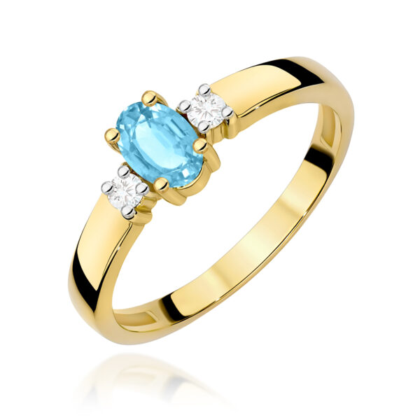 Pierścionek Topaz Swiss 0,50ct żółte złoto