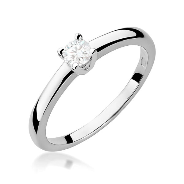 Pierścionek Diament 0,15ct białe złoto