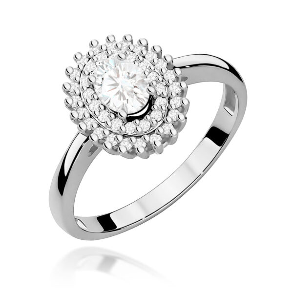 Pierścionek Diament Laboratoryjny 0,40ct białe złoto