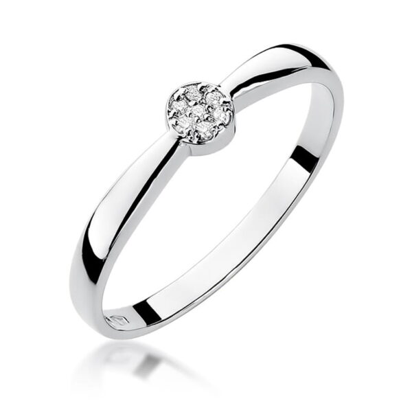 Pierścionek Diament 0,04ct białe złoto