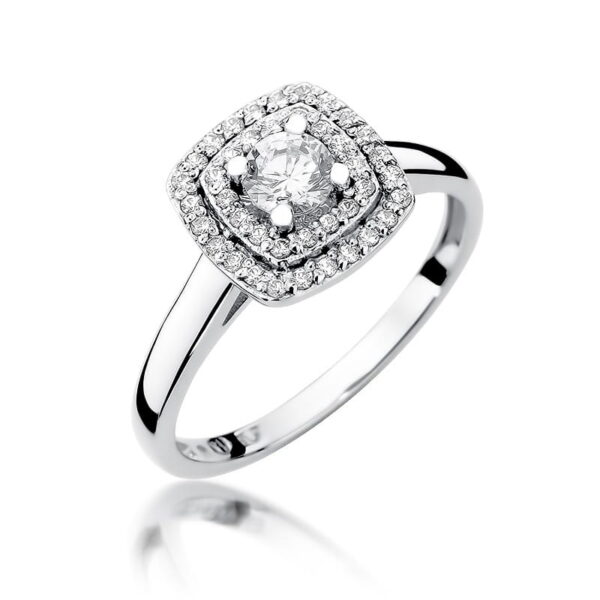 Pierścionek Diament 0,30ct białe złoto