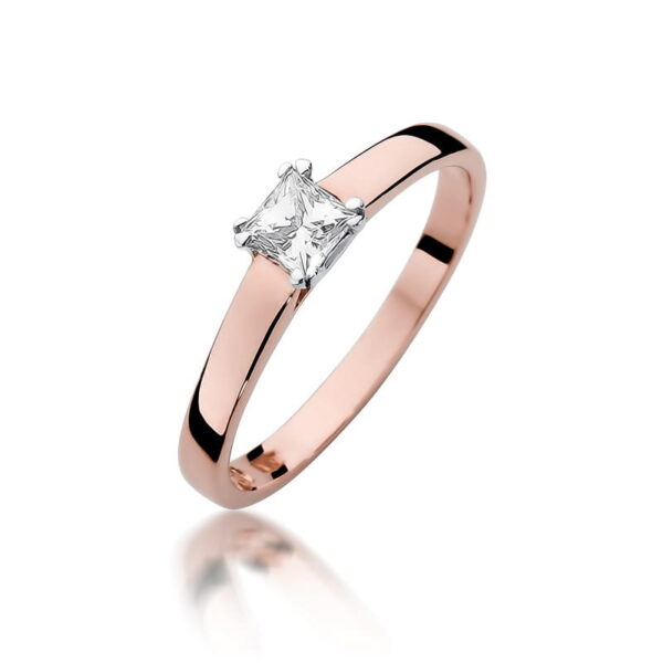 Pierścionek Diament 0,30ct różowe złoto