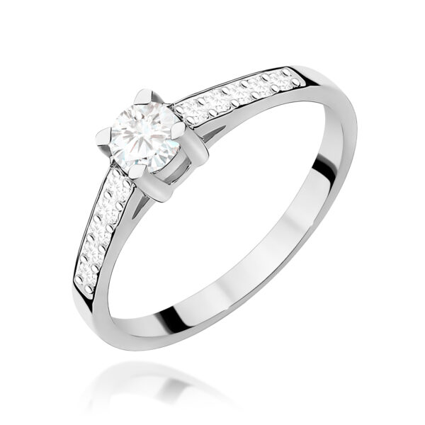 Pierścionek Diament 0,30ct białe złoto