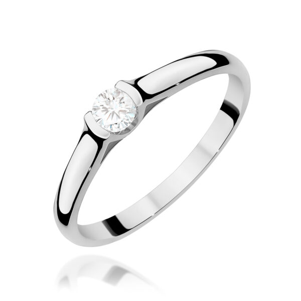 Pierścionek Diament Laboratoryjny 0,15ct białe złoto