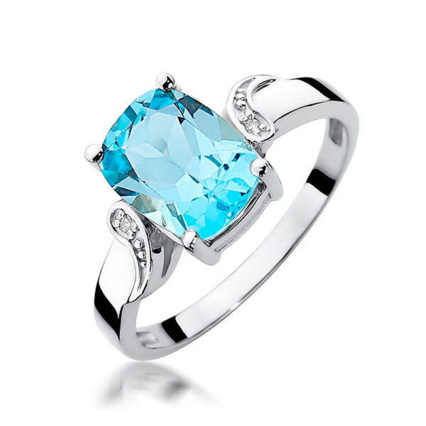 Pierścionek Topaz Swiss 2,40ct białe złoto