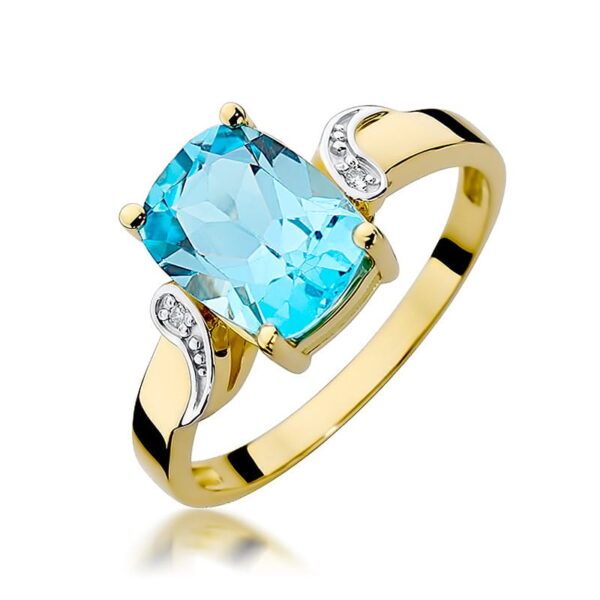Pierścionek Topaz Swiss 2,40ct żółte złoto