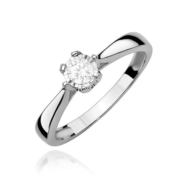 Pierścionek Diament 0,20ct białe złoto