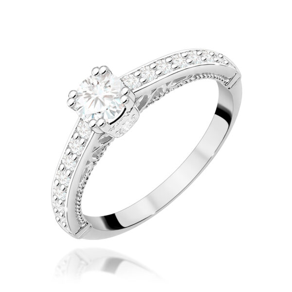 Pierścionek Diament 0,30ct białe złoto