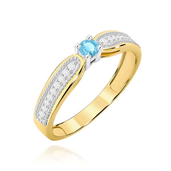 Pierścionek Topaz Swiss 0,15ct żółte złoto