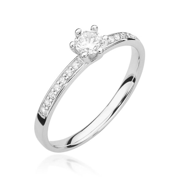 Pierścionek Diament 0,25ct białe złoto