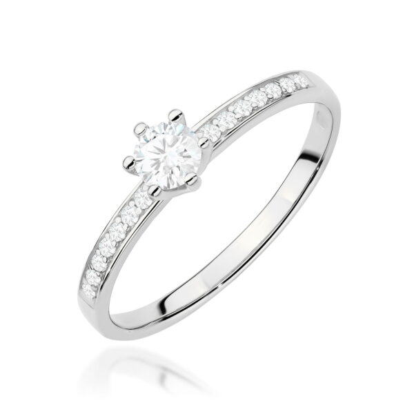 Pierścionek Diament Laboratoryjny 0,25ct białe złoto