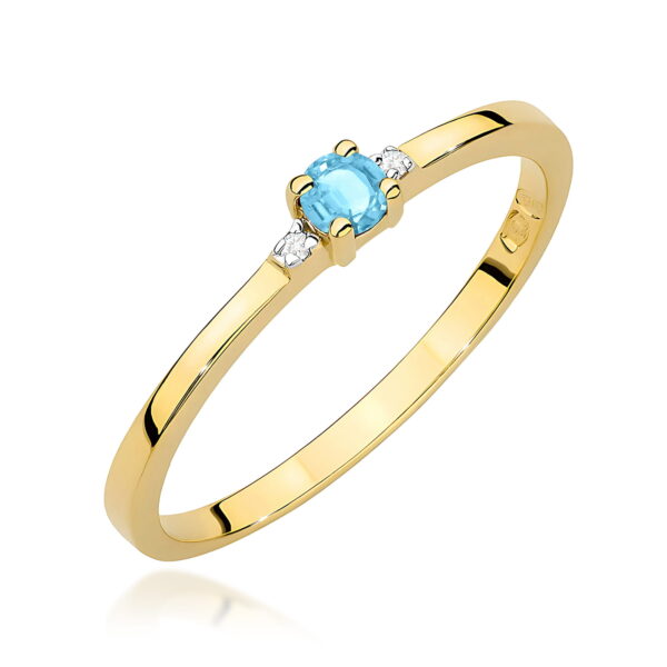 Pierścionek Topaz Swiss 0,15ct żółte złoto