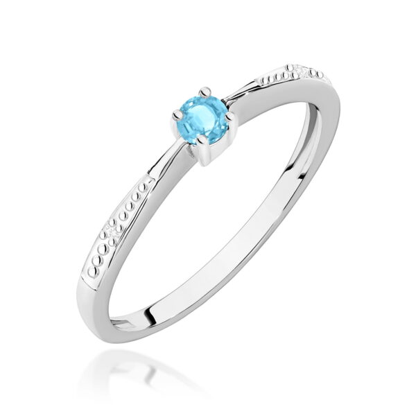 Pierścionek Topaz Swiss 0,15ct białe złoto