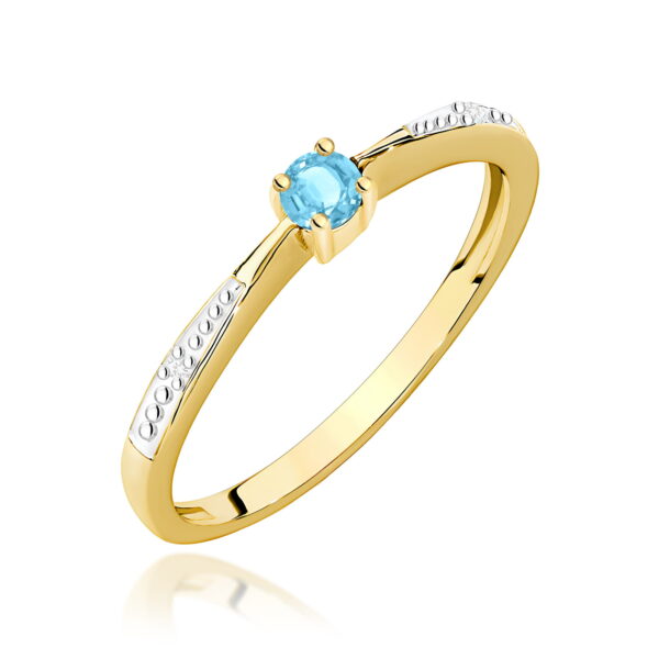 Pierścionek Topaz Swiss 0,15ct żółte złoto