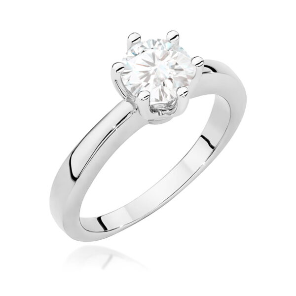 Pierścionek Diament 0,70ct białe złoto
