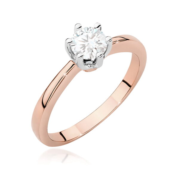 Pierścionek Diament 0,50ct różowe złoto