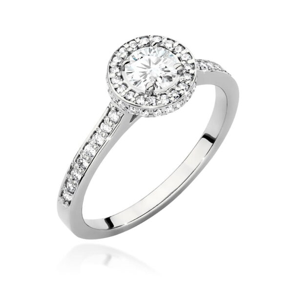 Pierścionek Diament 0,50ct białe złoto