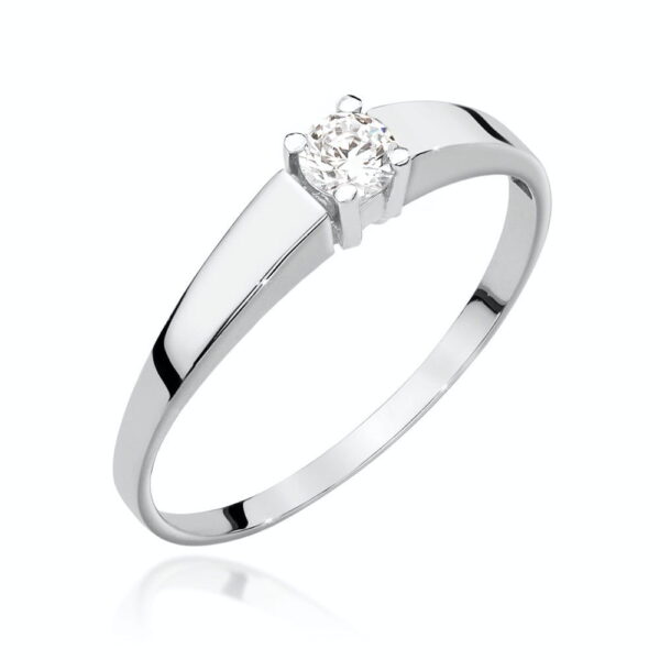 Pierścionek Diament 0,20ct białe złoto