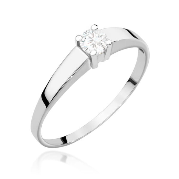 Pierścionek Diament 0,25ct białe złoto 375