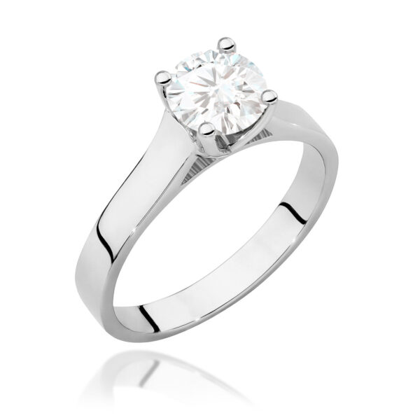 Pierścionek Diament 1,00ct białe złoto 375