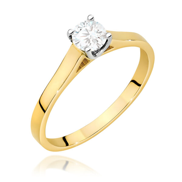 Pierścionek Diament 0,50ct żółte złoto