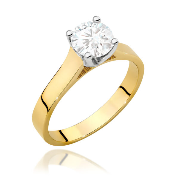 Pierścionek Diament 1,00ct żółte złoto