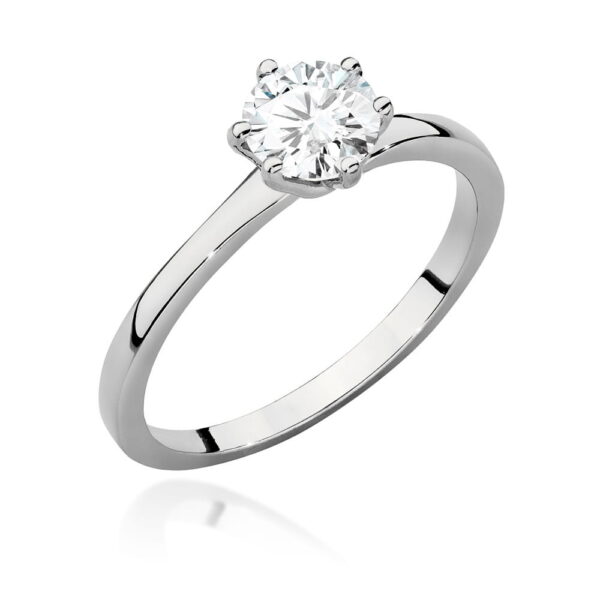 Pierścionek Diament 0,70ct białe złoto
