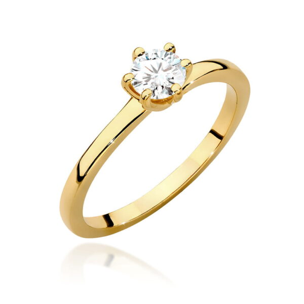 Pierścionek Diament 0,40ct żółte złoto
