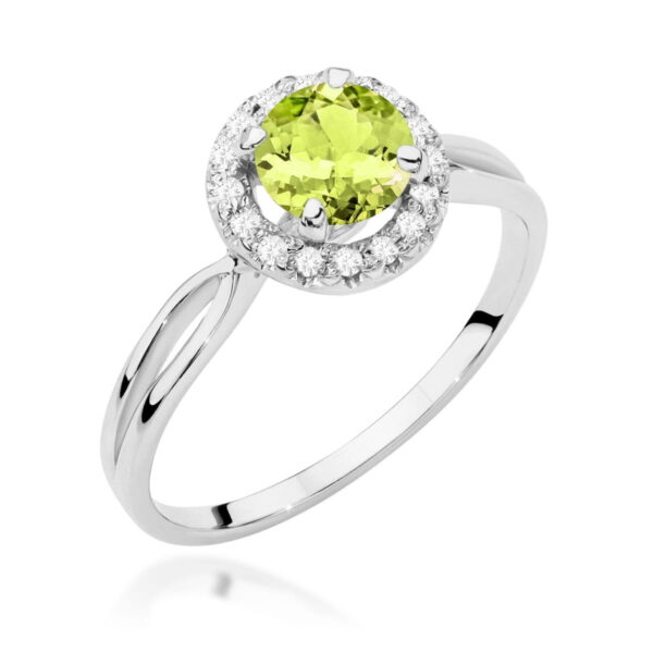 Pierścionek Oliwin 0,90ct białe złoto