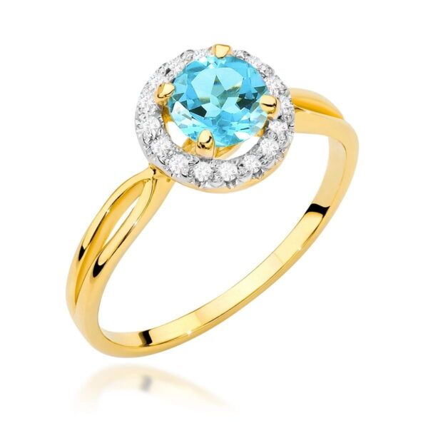 Pierścionek Topaz Swiss 0,80ct żółte złoto