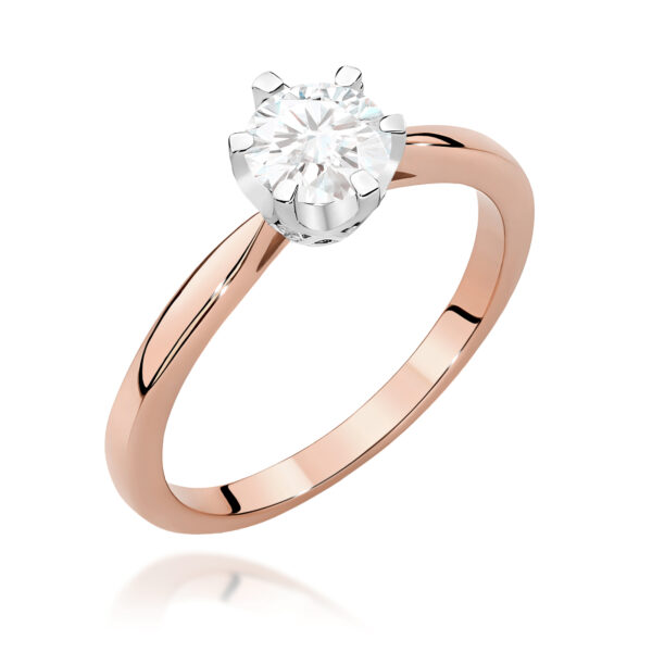 Pierścionek Diament 0,70ct różowe złoto