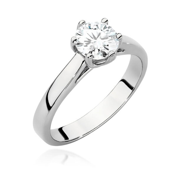 Pierścionek Diament 0,70ct białe złoto