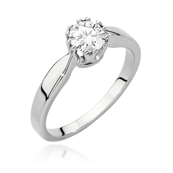 Pierścionek Diament Laboratoryjny 0,50ct białe złoto 375
