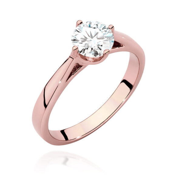 Pierścionek Diament 0,70ct różowe złoto