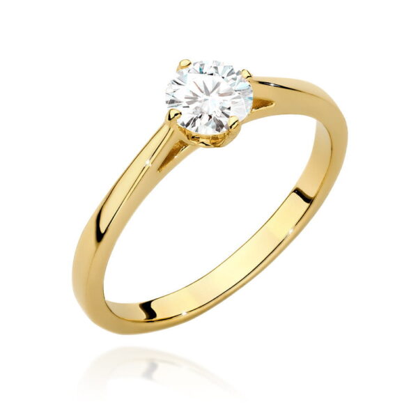 Pierścionek Diament 0,50ct żółte złoto