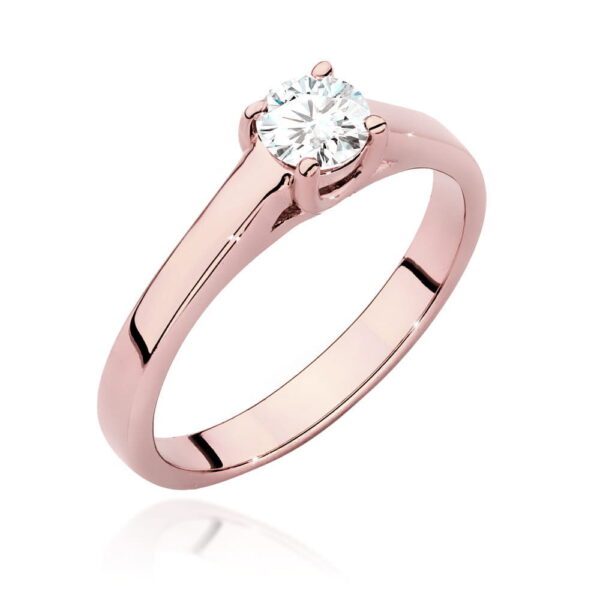 Pierścionek Diament 0,40ct różowe złoto