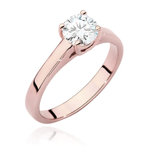 Pierścionek Diament 0,70ct różowe złoto
