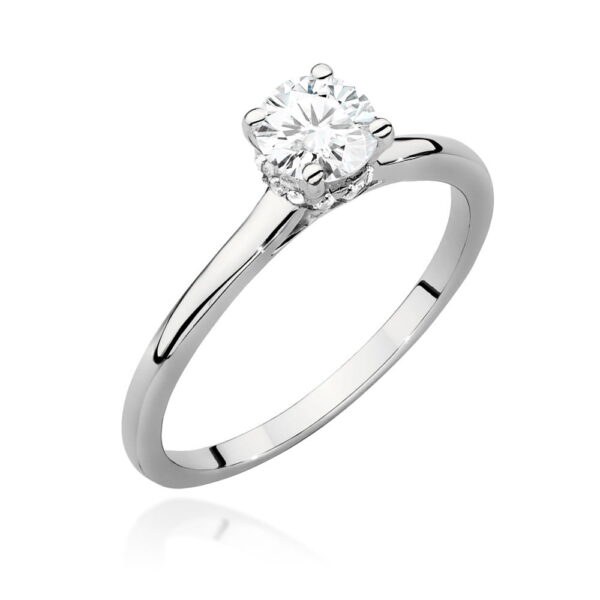 Pierścionek Diament Laboratoryjny 0,50ct białe złoto