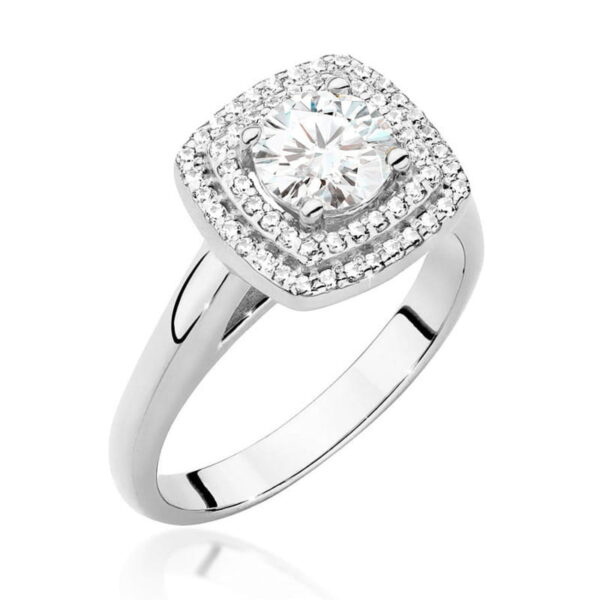 Pierścionek Diament 0,70ct białe złoto