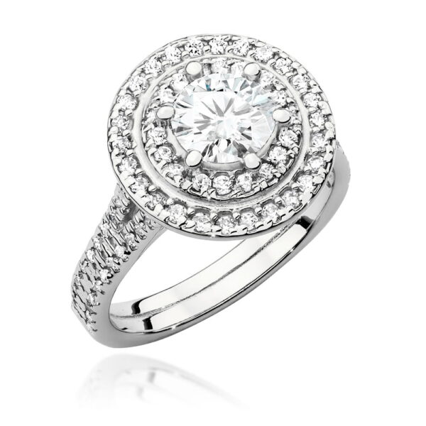 Pierścionek Diament 0,70ct białe złoto