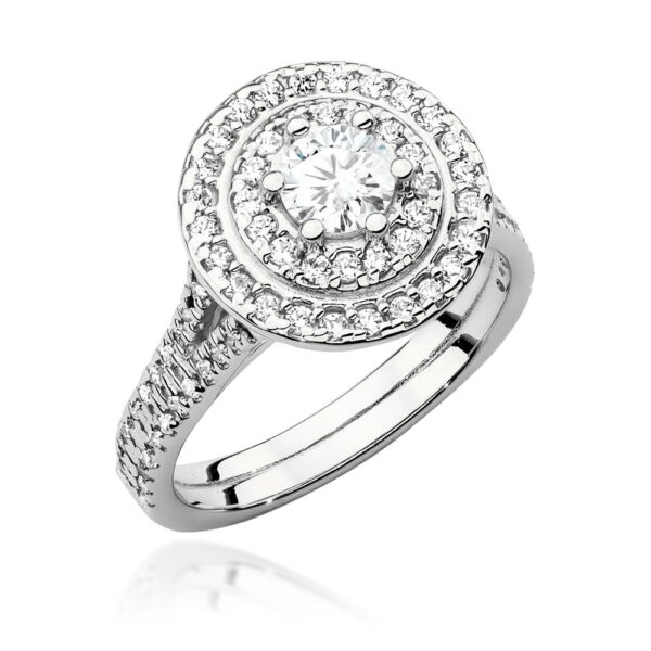 Pierścionek Diament Laboratoryjny 0,40ct białe złoto