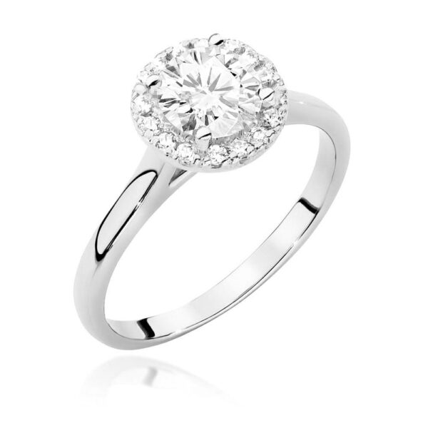 Pierścionek Diament 0,70ct białe złoto